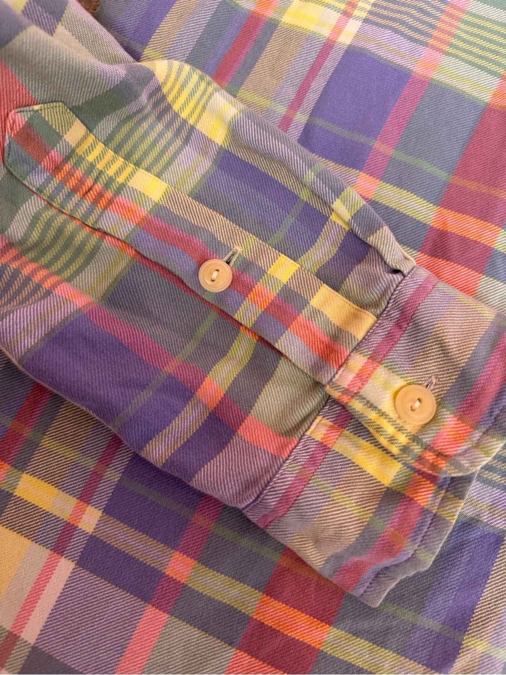 Ralph Lauren 90'sPastel Plaid Button-Down Shirt in Blue, Green, Pink, Yellow - Picture 5 of 11